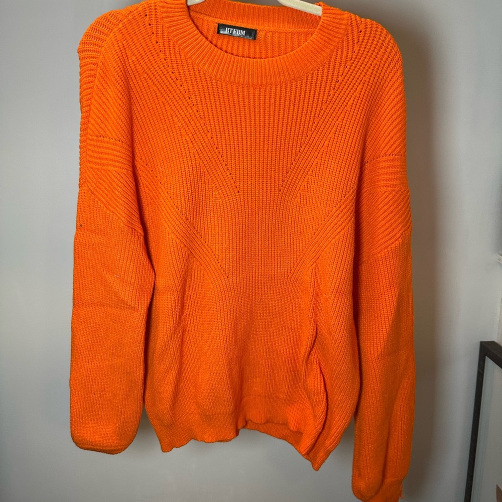 Jet Hem Orange Women's Sweater